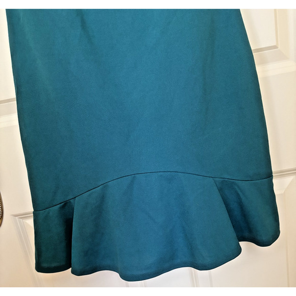 She + Sky Boutique Teal Green Blue Ruffle Dress Size Large - Picture 3 of 5